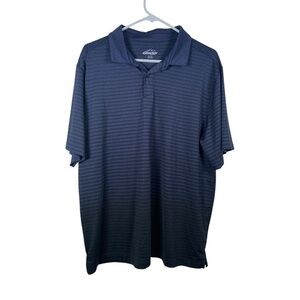 Glacier Performance Navy Blue Black Golf Polo Shirt Size XL EUC #0786